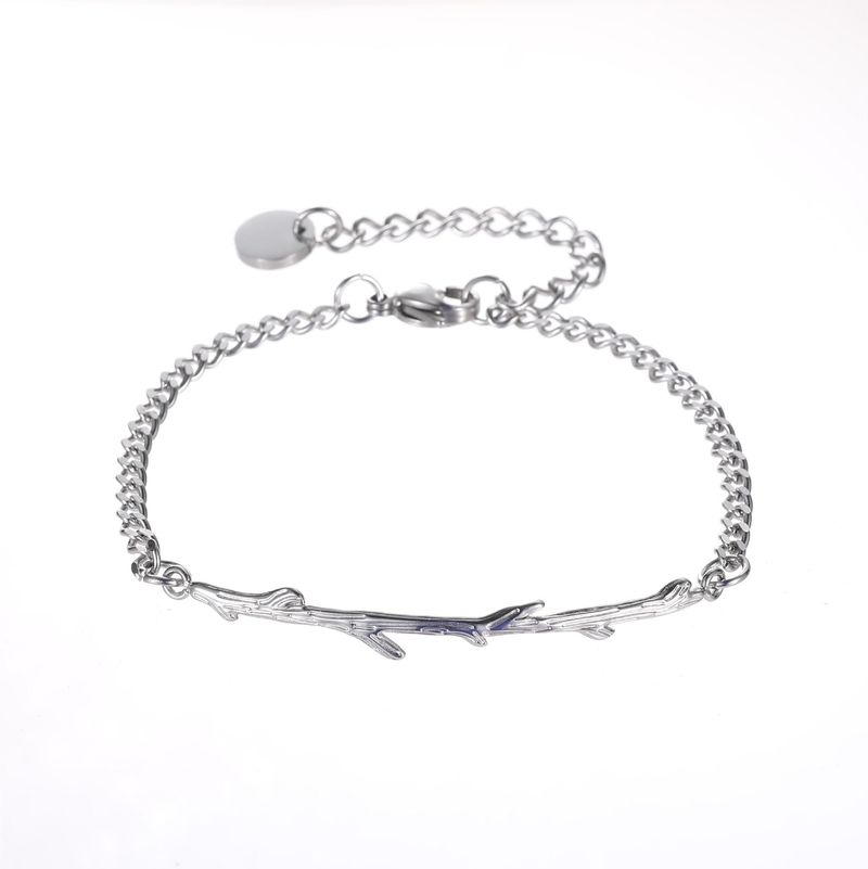 Høj kvalitet bjerg med træ og træ med grene herre- og damearmbånd titanium stål ins stil parmodel valentinsdag gavearmbånd_voghion.com