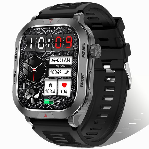 Smartwatch für Herren mit Bluetooth-Anrufen, Herzfrequenzmessung und Schrittzählung_voghion.com