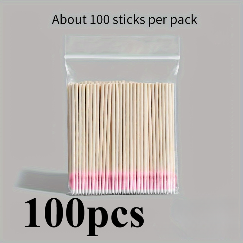 100/300/500/1000pcs 50/100set Cotton Swabs For Precise Make Up, Eyebrow & Eyelash Artistry - Disposable, Beauty Essentials_voghion.com