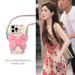 TechGlobe Zhao Lusi Same Style Pink Bow Back Clip Crossbody Suitable For IPhone 16 Pro Max 15 Phone Case 14_voghion.com