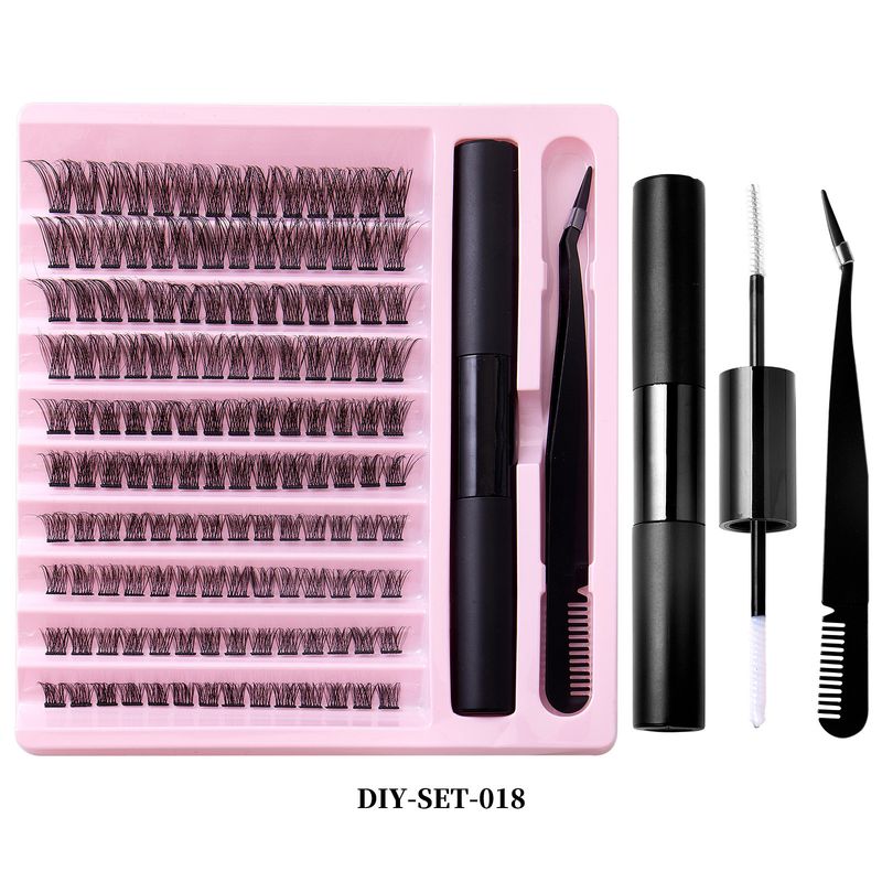 New DIY segment false eyelashes 10 row mixed single cluster set makeup grafting eyelashes_voghion.com