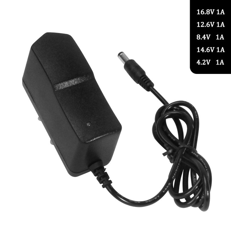 4.2/8.4/14.6/16.8/12.6V 1A prise ue chargeur de batterie au Lithium chargeur adaptateur secteur chargeur avec fil conducteur DC 5.5*2.1MM_voghion.com