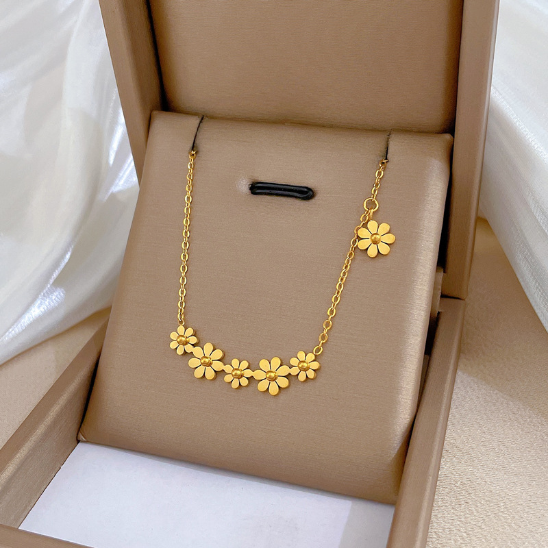 Blumen-Halskette für Damen, Halskette, Erinnerungsanhänger, Geschenk_voghion.com
