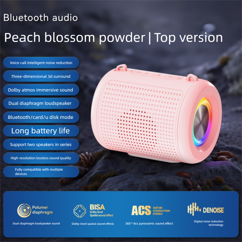 AI Smart Voice Bluetooth Subwoofer Convenient High Volume Home Outdoor Portable Wireless Mini Speaker_voghion.com