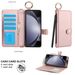 Custodia in pelle pieghevole per Samsung Galaxy Z Fold 6, 5, 4, 3, con tracolla, cordino da polso e supporto, con slot per S Pen_voghion.com