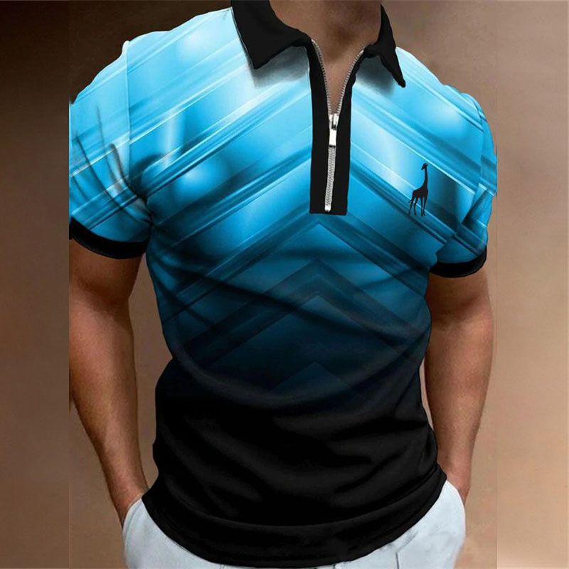 Kurzärmliges 3D-T-Shirt mit Rundhalsausschnitt für Herren, Blazer, Poloshirt plus fetter Strand mit kurzen Ärmeln_voghion.com