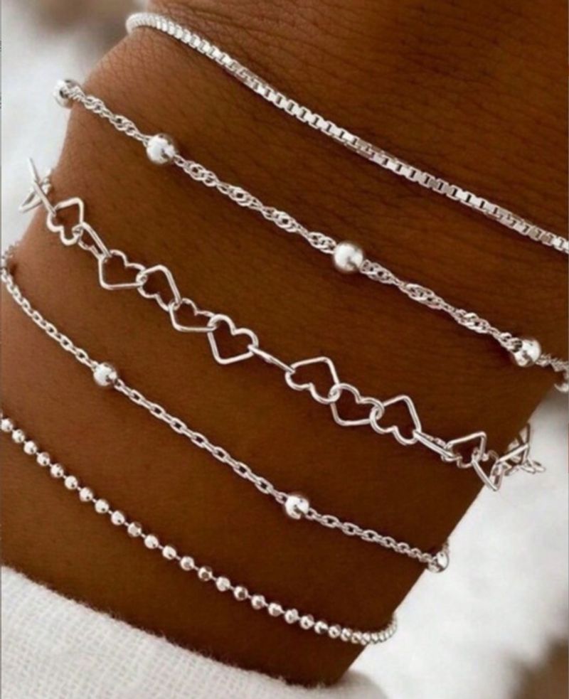 of Decorative Accessories Personality Bracelet New Alloy Combination Hand Foot Jewelry Six-Piece Set Hot Sale_voghion.com