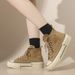 2025 Herbst/Winter Neue Damen High-Top Canvas Sneakers Casual Chunky-Sole Sportschuhe_voghion.com