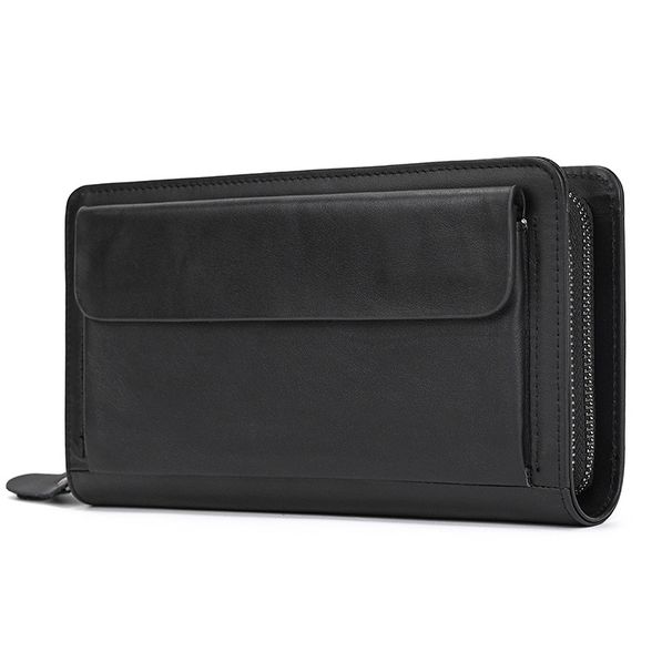 Herren Clutch Tasche Handgelenktasche Business Geldbörse mit Handschlaufe Große Kapazität Herren Clutch Crazy Horse Leder Retro Clutch Tasche Erste Schicht Rindsleder_voghion.com