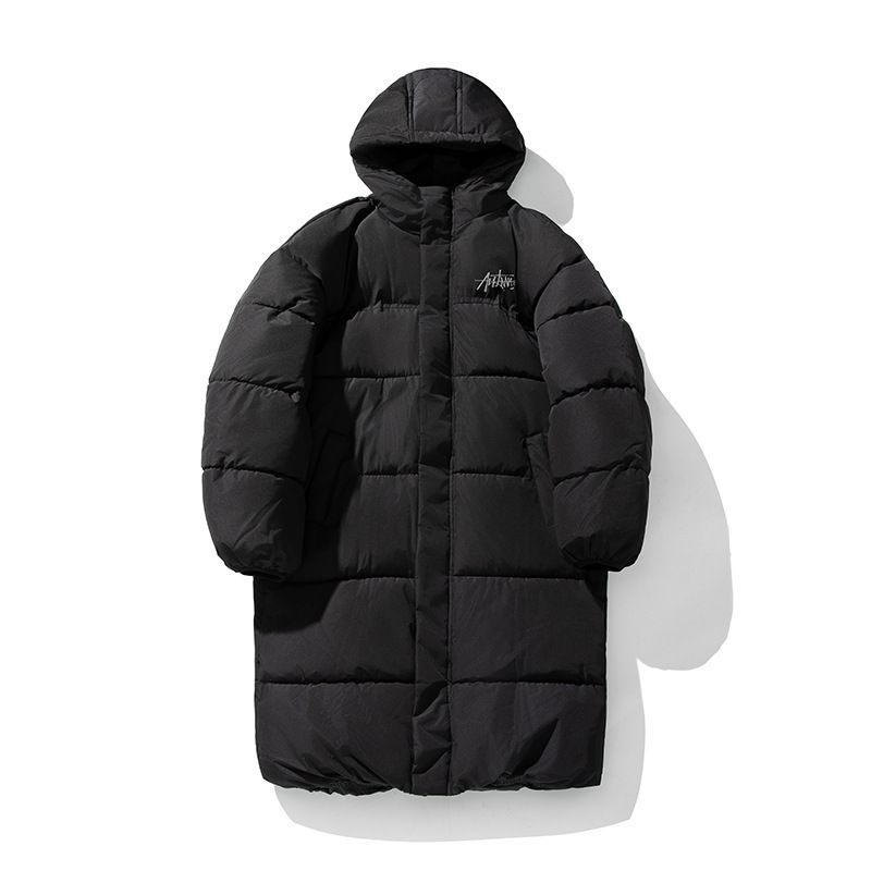 Parka lungo Urban Tundra – Cappotto termico idrorepellente con cappuccio antipioggia a doppia cerniera e isolamento fino al ginocchio (nero onice/grigio nebbia/crema)_voghion.com