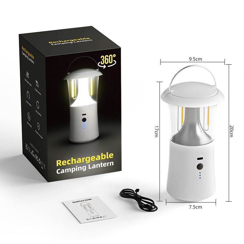 Lanterna da campeggio portatile con luce LED regolabile a 3 colori, lampada da esterno impermeabile per escursionismo, emergenza e uso in tenda - Stile retrò vintage_voghion.com