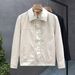 Men’s Waffle-Knit Work Jacket – Minimalist Casual Blazer Alternative (M-3XL, White/Black/Khaki)_voghion.com