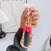 Dopamine Color Block Woven Phone Lanyard - 2-Strand Nylon Wrist Strap Anti-Loss Short Keychain (Durable & Stylish)_voghion.com