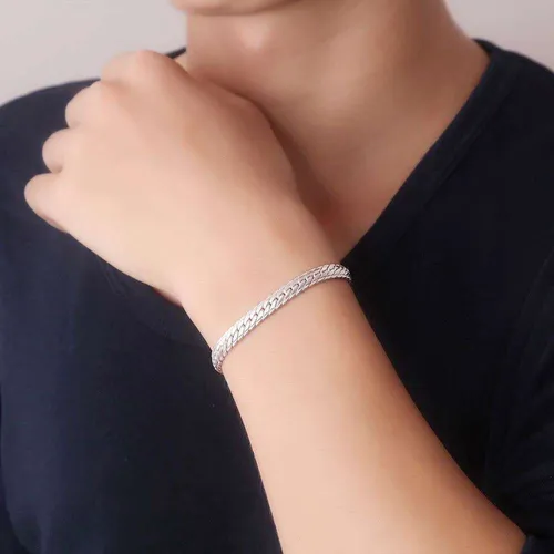 S Pure Personalisierte Männer und Paare, Dickes, kräftiges Drachenkopf-Silberarmband für Frauen, Geschenk für Sie_voghion.com