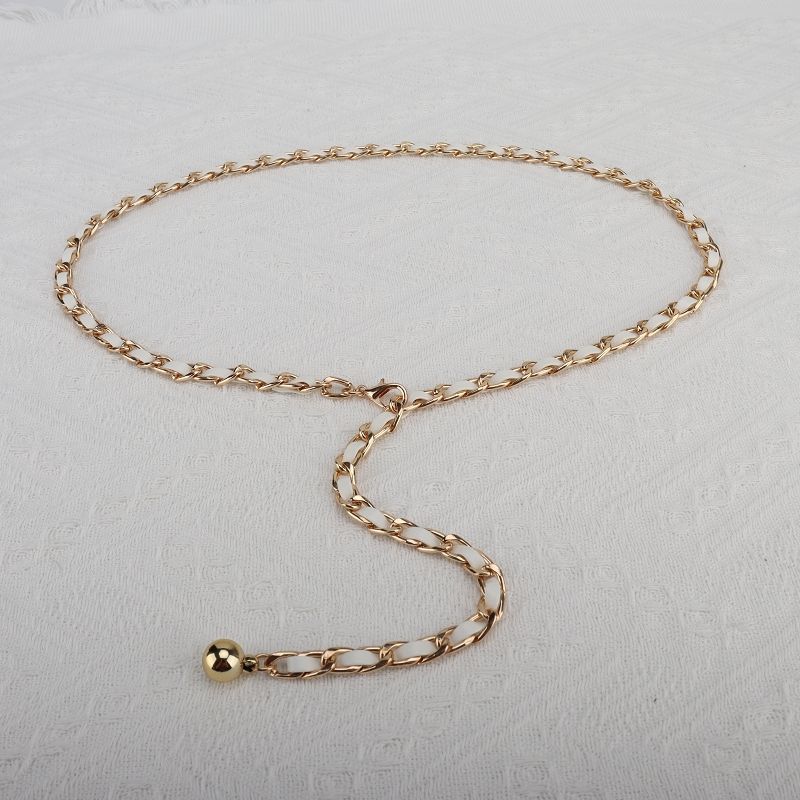 Women's Summer Skirt Suit Fashion Woven Waist Chain_voghion.com