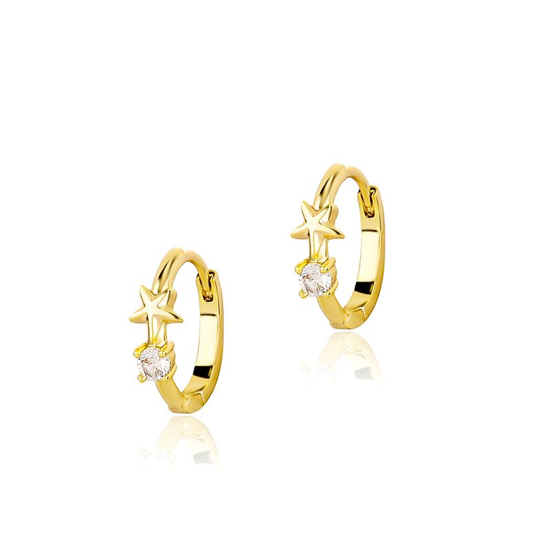 Boucles d'oreilles en forme d'étoile en zircon de style INS pour hommes et femmes, boucles d'oreilles en forme d'étoile à cinq branches de tempérament simple, boucles d'oreilles en zirconium incrustées de niche_voghion.com
