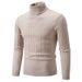 Neue Männer High Neck Pullover Einfarbig Pullover Gestrickte Warme Casual Rollkragen Sweatware Woolen Herren Winter Outdoor Tops_voghion.com