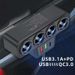 Allume-cigare universel 1 à 4, avec interface de charge rapide QC3.0 + USB + PD, 12 V/24 V, 2025_voghion.com