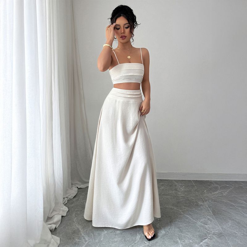 Damenbekleidung Kleiner Sling Tube Top Rock Anzug Damenbekleidung Frühling und Sommer_voghion.com