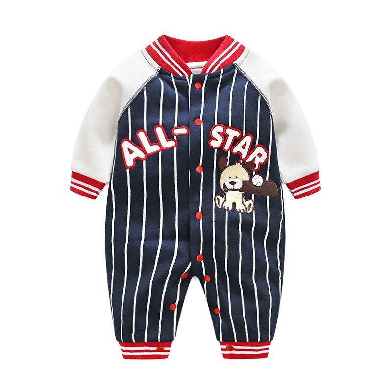 Children's onesie Autumn and winter warm baby long-sleeved clothes for men and women autumn and winter hoodie newborn outing clothes_voghion.com