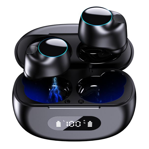 True wireless Bluetooth Headphones YYK-590 Semi-in-ear headphones TWS call noise reduction ultra-long endurance_voghion.com