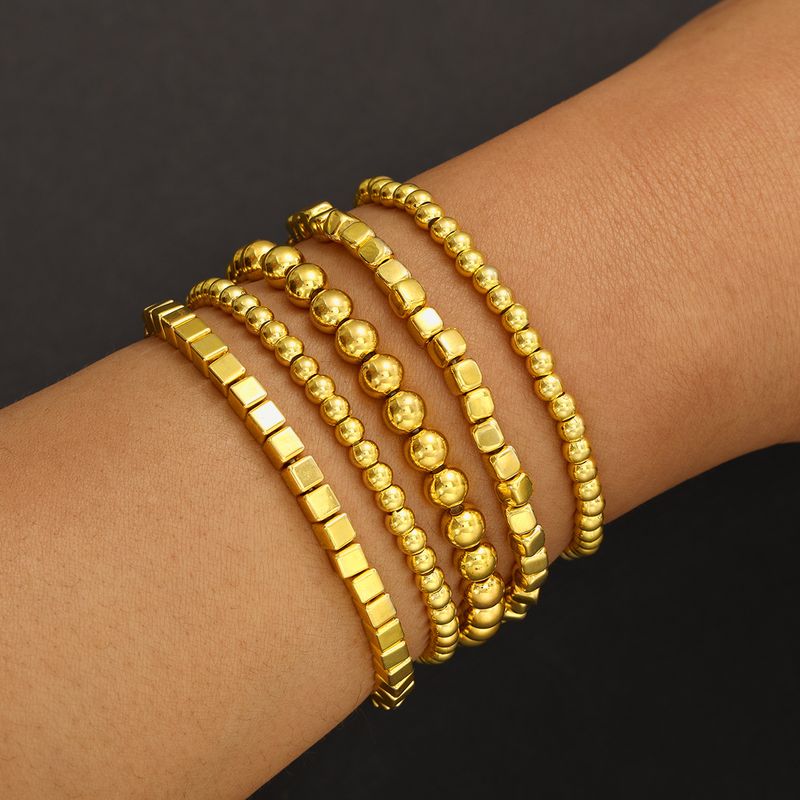 Braccialetti unisex con perline in lega di colore solido stile classico stile semplice_voghion.com