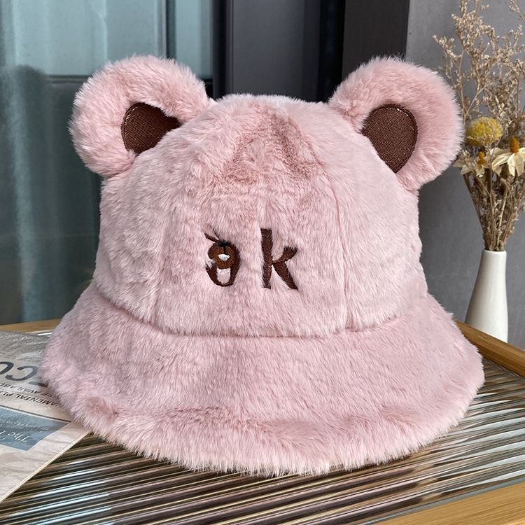 Simpatico orsetto di peluche per donna in autunno e inverno Nuovo volto versatile che mostra la calda ciotola di protezione per le orecchie del piccolo pescatore_voghion.com