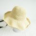 Cappello da spiaggia pieghevole estivo da donna, stile INS, per le vacanze, con ampia tesa, sottile e traspirante, in paglia_voghion.com