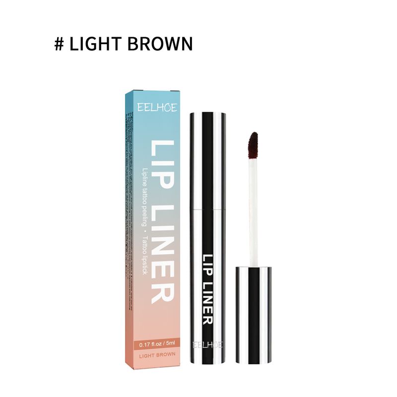 EELHOE peel-off lip liner outlines lip shape and reveals lip color waterproof non-smudge peel-off lip liner lip brush_voghion.com
