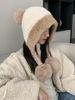 Palla di peluche da appendere, a prova di freddo invernale, con ampia circonferenza della testa, protezione carina per le orecchie delle donne, foderata in pile_voghion.com