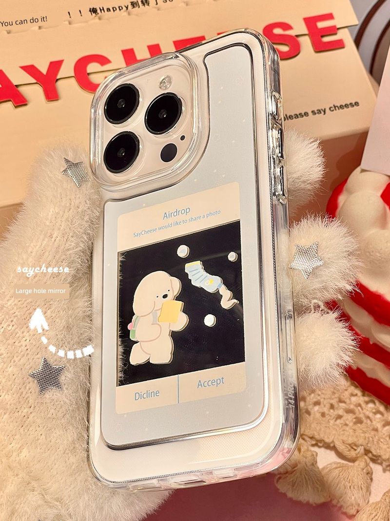Unbeatable Quality Saycheese Soft Tissue Joint Name Work Dog Blue Cute Ins Style All Edge Covered Mirror Drop-Resistant Mobile Phone Shell_voghion.com