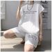 Summer Waffle Texture Trendy New Plus Size Men's Tracksuit Sleeveless Vest T-Shirt Versatile Casual Two-Piece Set_voghion.com