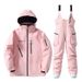 Unisex Korean-Style Ski Outfit Set – Thermal Insulated Waterproof Snowboarding Jacket & Pants_voghion.com