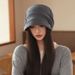Hat Women's Spring and Autumn Thin New Japanese Style Cold Hat Shows Face Small Pullover Hat Big Head Wai Heap Hat Plain_voghion.com