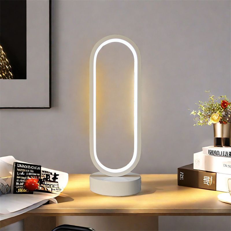 Moderní, jednoduchá a módní kruhová stolní lampa s motivem molu, noční pracovna, ložnice, obývací pokoj, kolej, stmívatelná_voghion.com