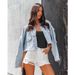 Women's Clothing New Fashion Casual Chain Fringed Ripped Denim Shorts 22888_voghion.com