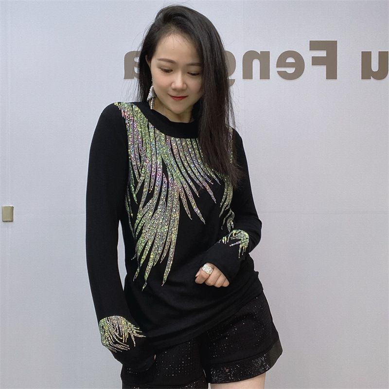 Women's Clothing Hot Diamond Bottoming Shirt For Women To Wear European Station Women's Clothing T Shirt_voghion.com