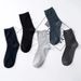 8 Pairs/Lot Bamboo Fiber High Quality Men Breathable Compression Long Socks Business Casual Male Large size 38-45_voghion.com