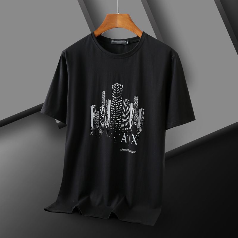 Herenkleding Puur katoen High End Printing Technology Pull Up Puur katoen Ronde hals T-shirt Grote maat Ice Porcelain Katoen Korte mouw T-shirt_voghion.com