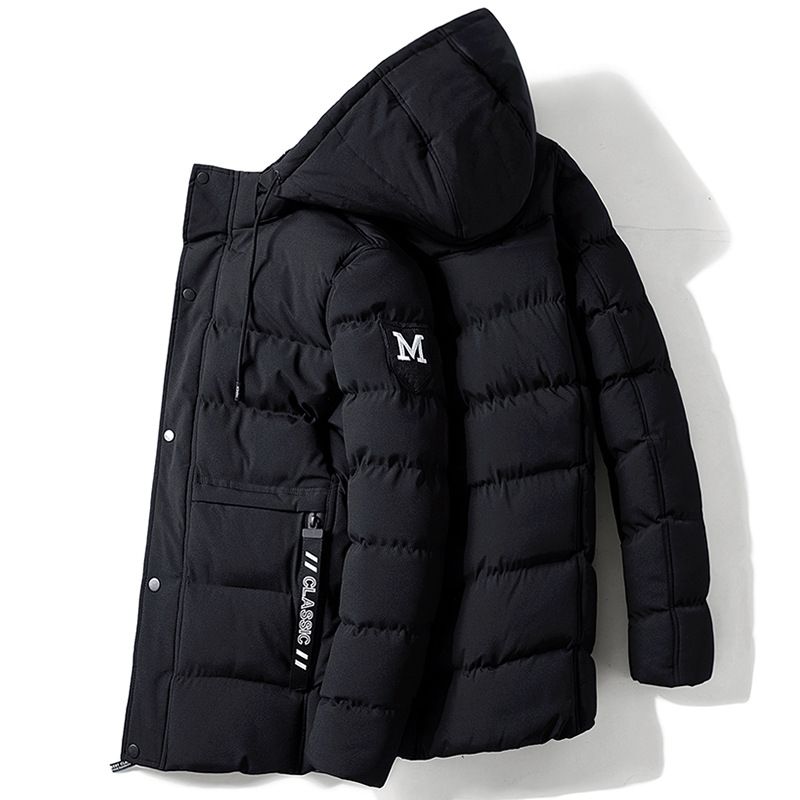 Down 2023 Novo Inverno Masculino Engrossado Casaco Curto Capuz Removível Jaqueta de Algodão Trendy_voghion.com
