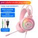 Unbeatable Quality Pan Sen 7.1 USB Computer Head Mounted Chicken Eating Wired Earphones With Microphone And Glowing RGB Game_voghion.com