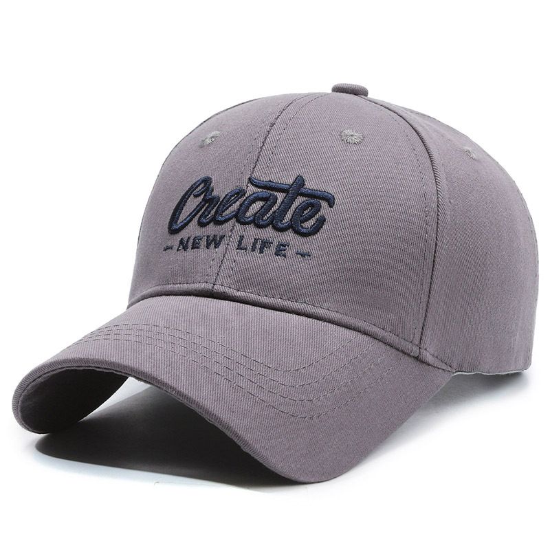 Gorra de pico de pato versátil con circunferencia de cabeza grande, letras bordadas, tapa dura, informal, parasol, gorras de béisbol para hombres y mujeres_voghion.com