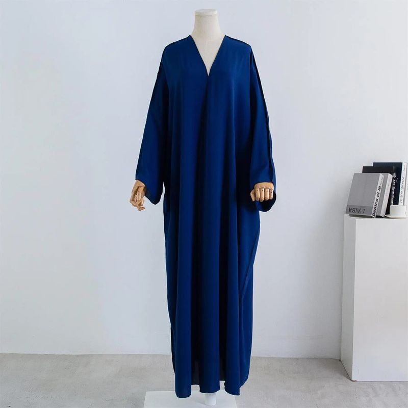 Muslim Out Abaya Cardigan Smocking Sleeve One-piece Prayer Women Jilbab Islamic Clothing Dubai Saudi Robe Turkish_voghion.com
