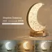Sovrum Crystal Touch Dimning Nattljus Flickrum Heminredning Estetik USB Bedside LED Ambient Bord 3d Moon Lamp_voghion.com