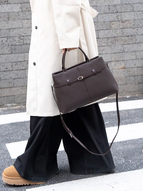 Borsa a mano in pelle di vacchetta con strato superiore, tracolla di grande capacità, versatile, borsa da donna in pelle multiscomparto,_voghion.com