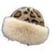 Leopard Print Warm Plush For Women 2024 Autumn Winter Vintage Thickened Cold-Proof Face-Slimming Ear Protection_voghion.com