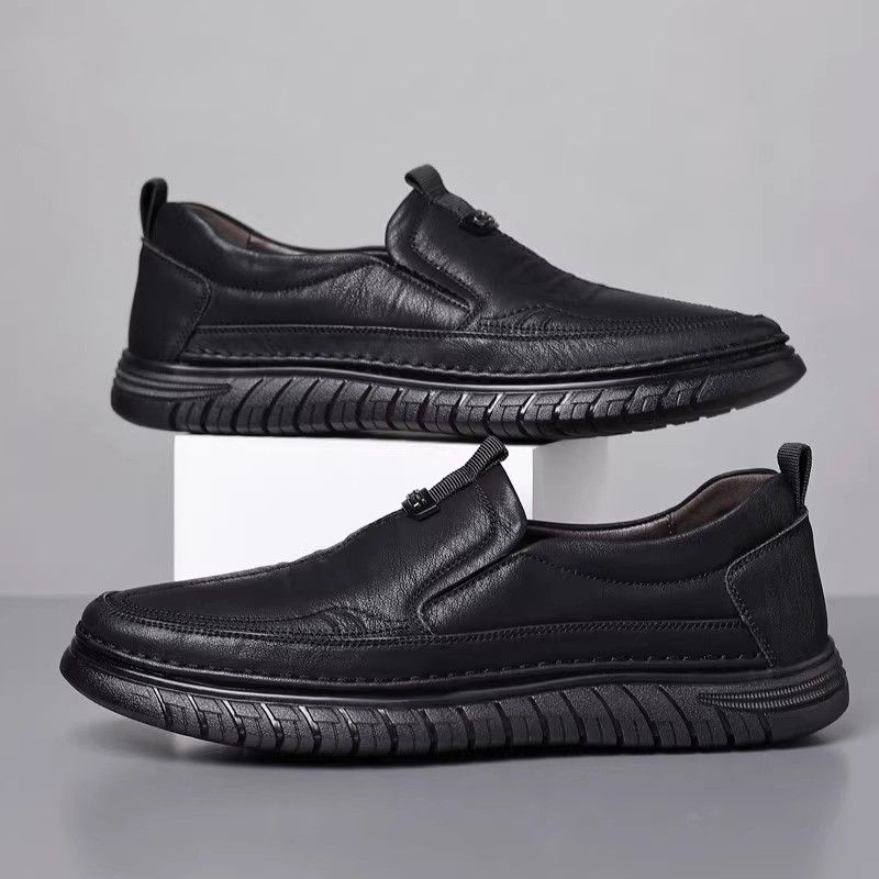 Loafersy Skórzane Na Co Dzień Mokasyny Oddychające Trampki Męskie Buty Do Jazdy Komfortowe Płaskie Buty_voghion.com