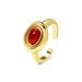 Women's Jewelry Palace Style Retro Ingot Small Gold Beans Irregular Shape New Chinese Natural Color Gem Stone Style Open Ring_voghion.com