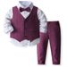 Children's Dress British Style Boy's Suit Style Small And Medium Sized Children's Long Sleeved Shirt Vest Performance Costume Children's Clothing_voghion.com