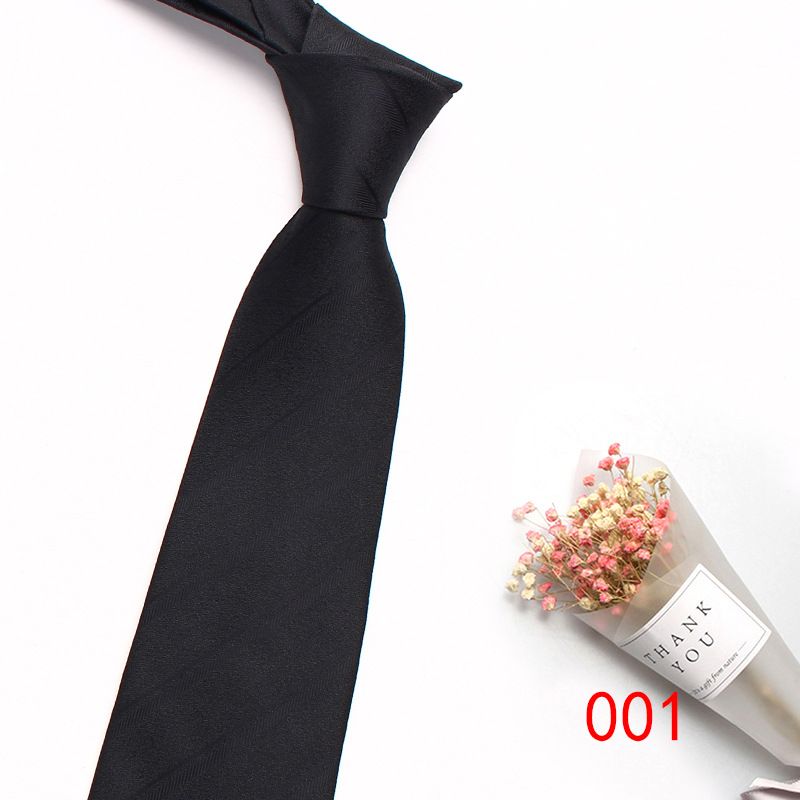 Black Paisley Men's British Korean Style Casual Small Personality Pattern 7cm Jacquard Tie_voghion.com